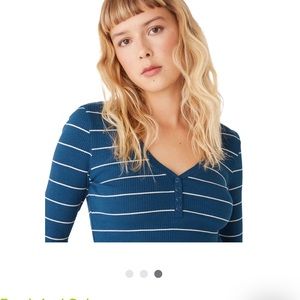 Frank And Oak ribbed Henley top